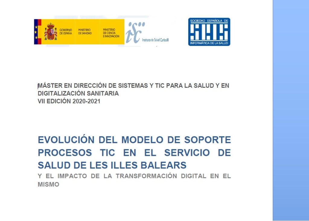 Evolución del Modelo de Soporte de Procesos TIC en el Servicio de Salud de Les Illes Balears